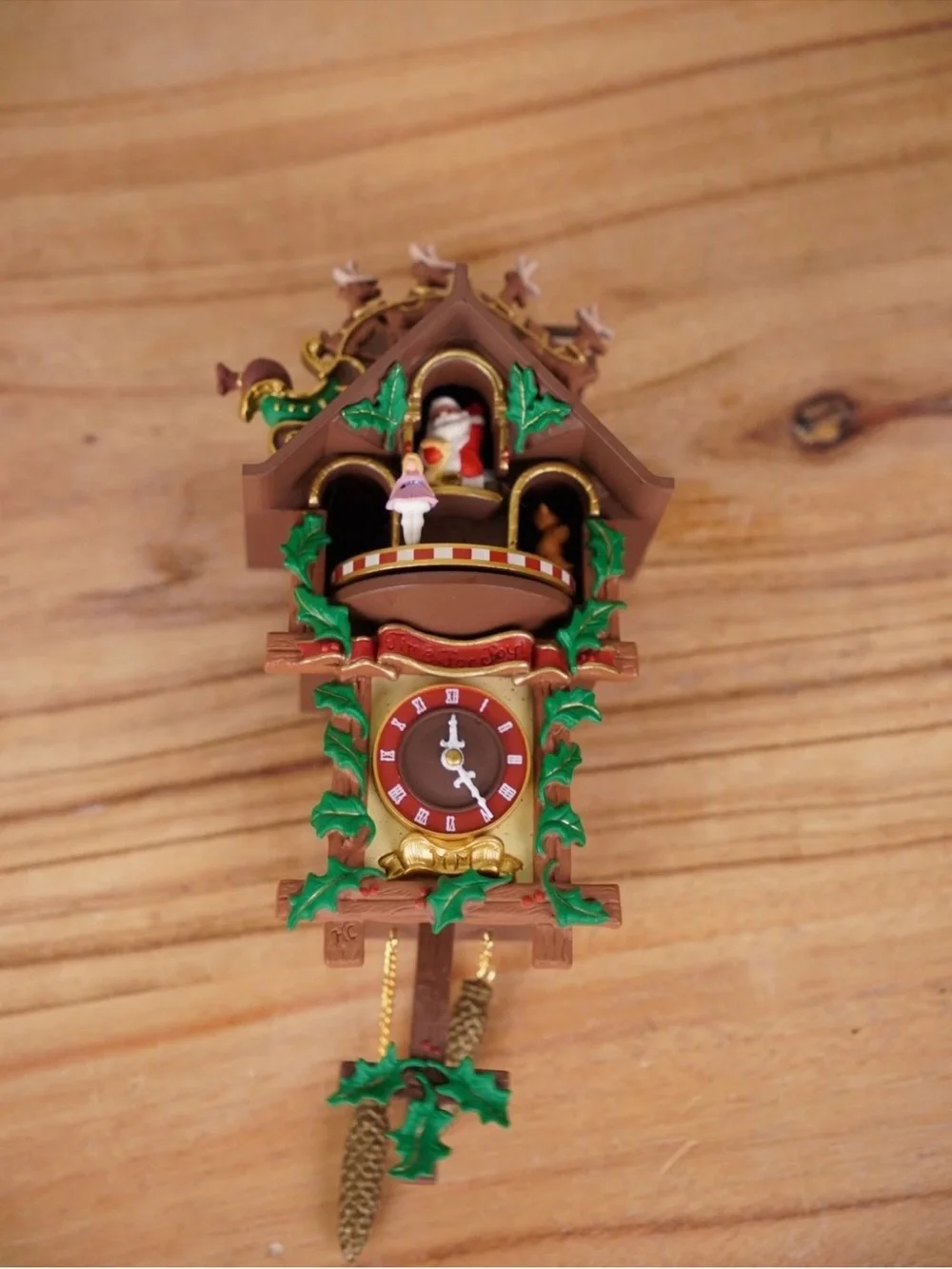2000 Hallmark Keepsake Ornament TIME FOR JOY Wind Up Clock Music & Movement